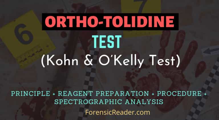 Orthotolidine Test (Kohn & O’Kelly test): Principle, Reagent And Procedure