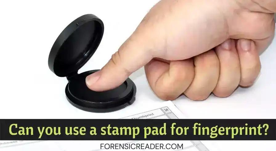 Can you use a stamp pad for fingerprints