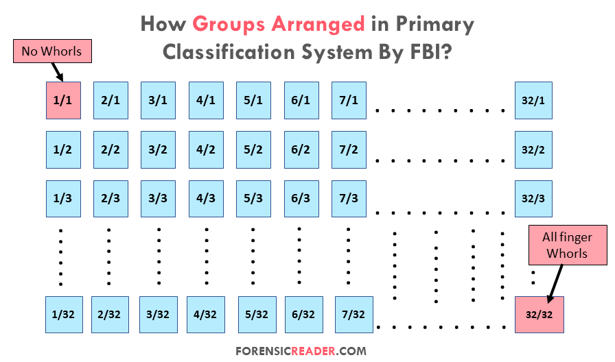 How Groups Arranged in Primary Classification System By FBI