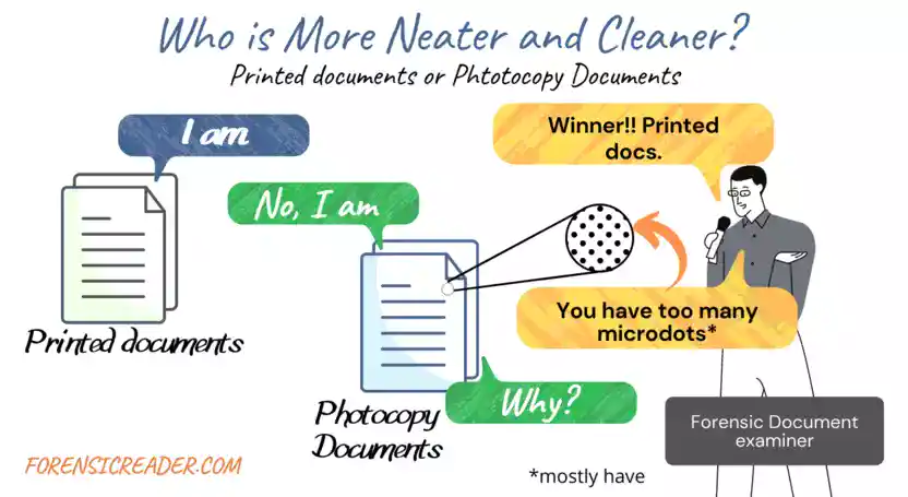 printed documents vsxerox machine in term of clarity
