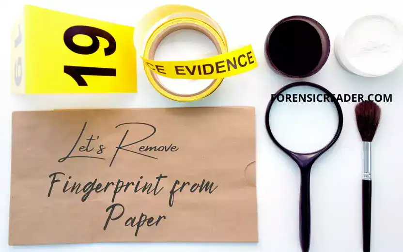 How to Erase Fingerprints From a Paper