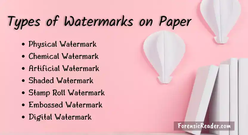 Types of watermarks on paper