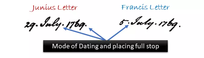 mode of dating similarities in francis and Junius letters