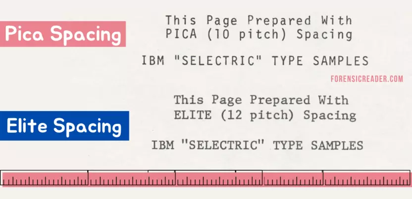 pica and elite typewritten sample