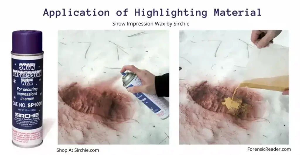 Application of Highlighting Material on snow