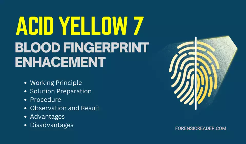Acid Yellow 7 Blood Fingerprint Development, Working Solution, Procedure