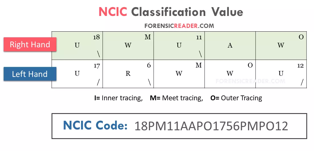 Calculate NCIC Fingerprint Value With Example