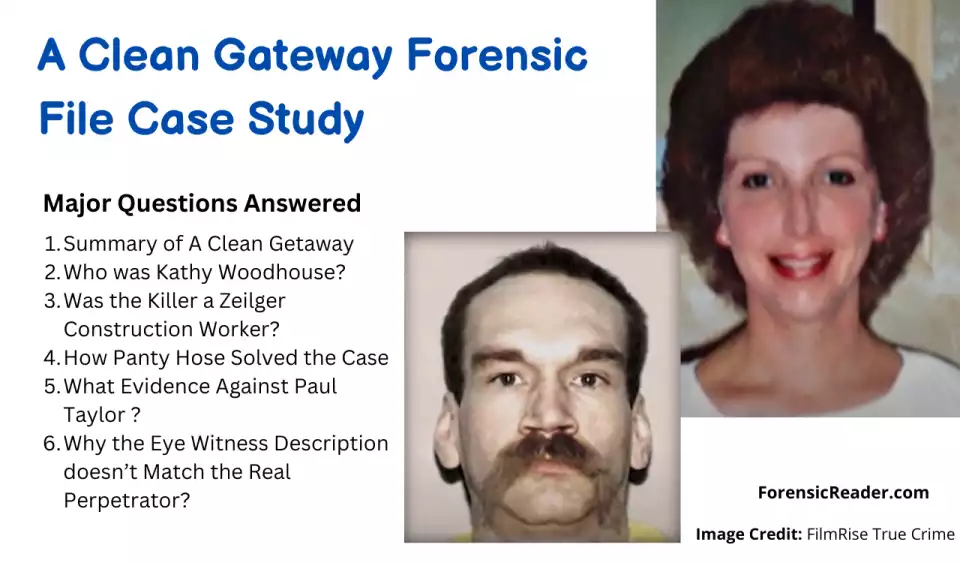 Summary of a clean getaway paul taylor culprit and Kathy woodhouse victim