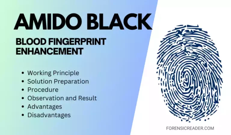 Amido Black in Fingerprint Development principle, procedure advantages and disadvantages