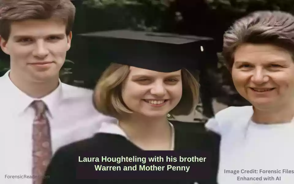 Laura Houghteling with his brother Warren and mother Penny in case summary of beaten by a hair