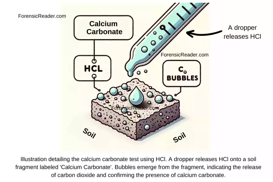 Common Segregations of soils are Calcium Carbonate and Gypsum along with test